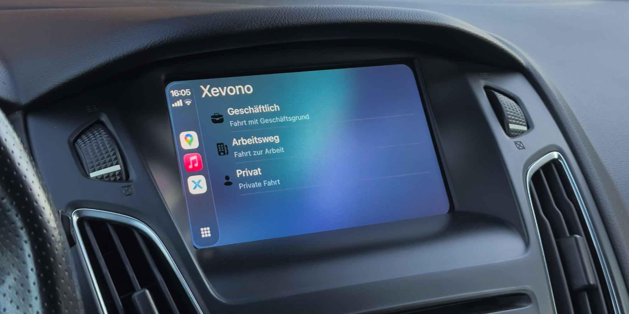 Xevono CarPlay Integration im Fahrzeug